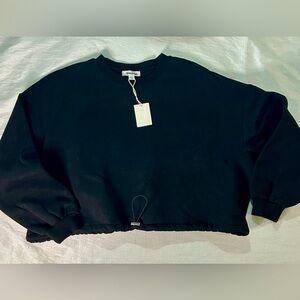 Calibe black cropped sweatshirt. Medium. Athletic leisure. New with tags.